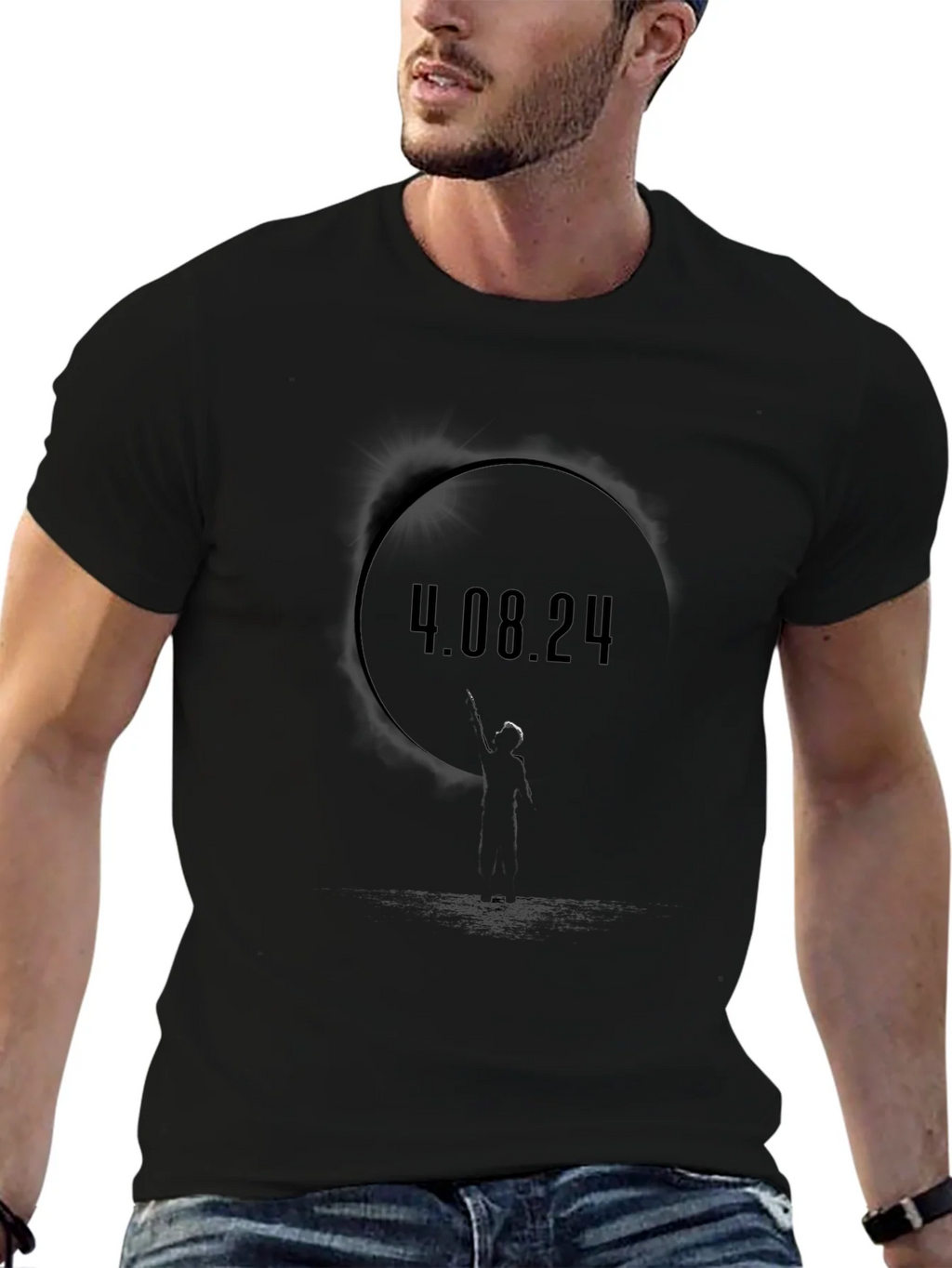 4.08.24 Graphic Black T-Shirt product image 6