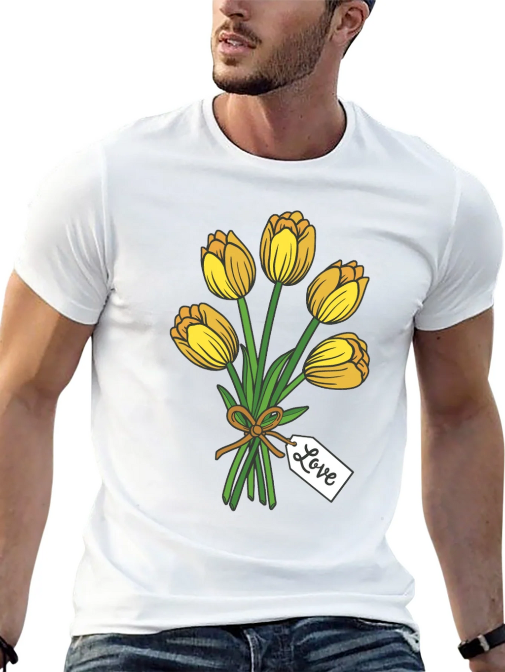Tulip Bouquet Graphic Tee - Stylish Black T-Shirt product image 12