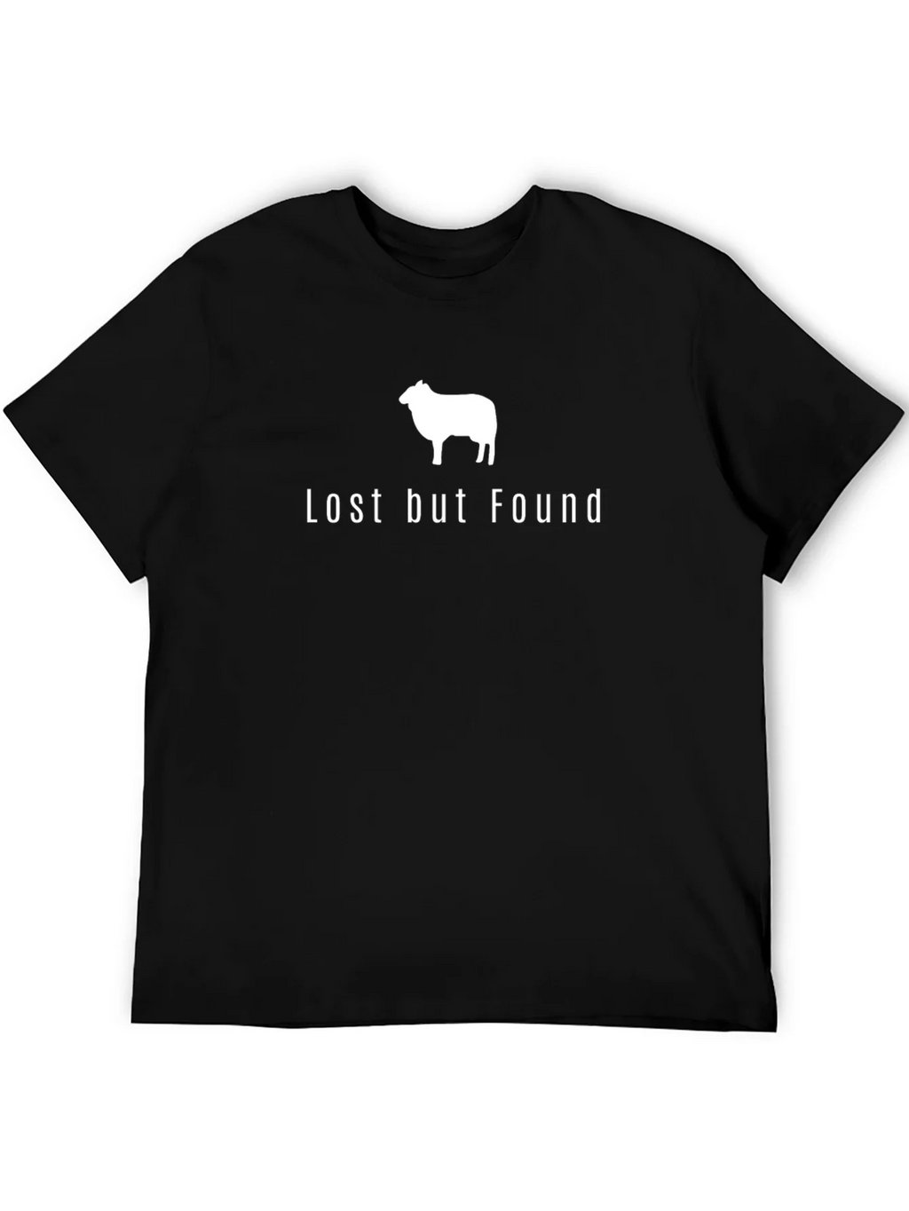 Lost But Found Sheep Graphic Tee - Black Cotton product image 5