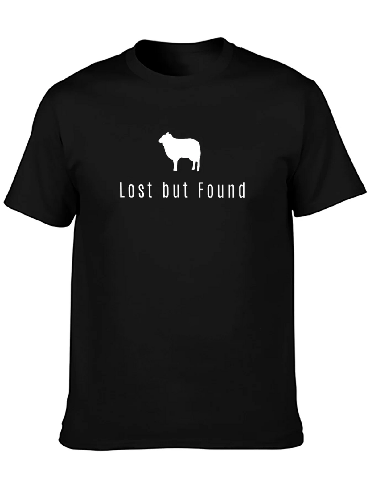 Lost But Found Sheep Graphic Tee - Black Cotton product image 3