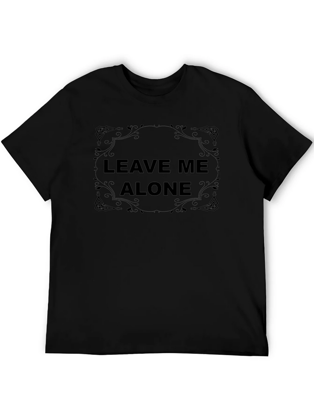 Leave Me Alone Black Graphic Tee Shirt product image 5
