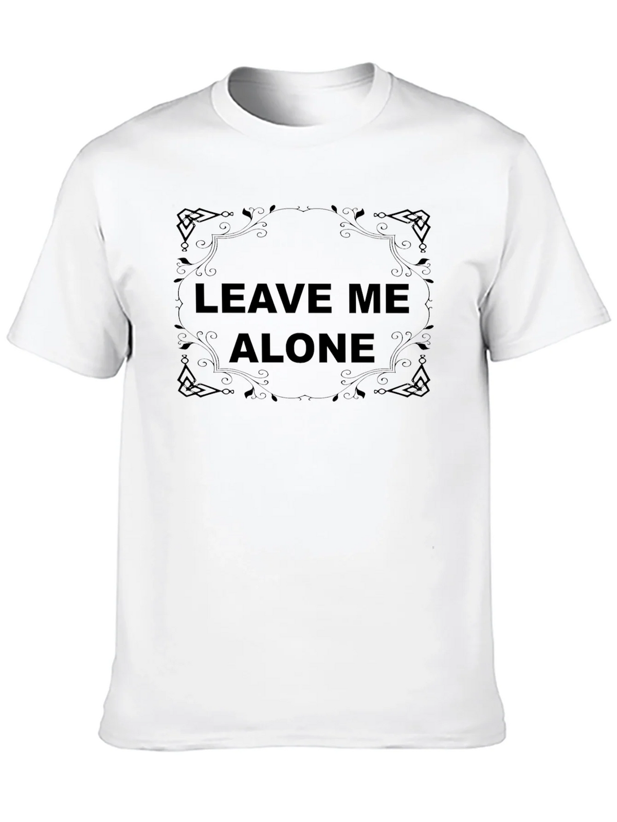 Leave Me Alone Black Graphic Tee Shirt product image 9