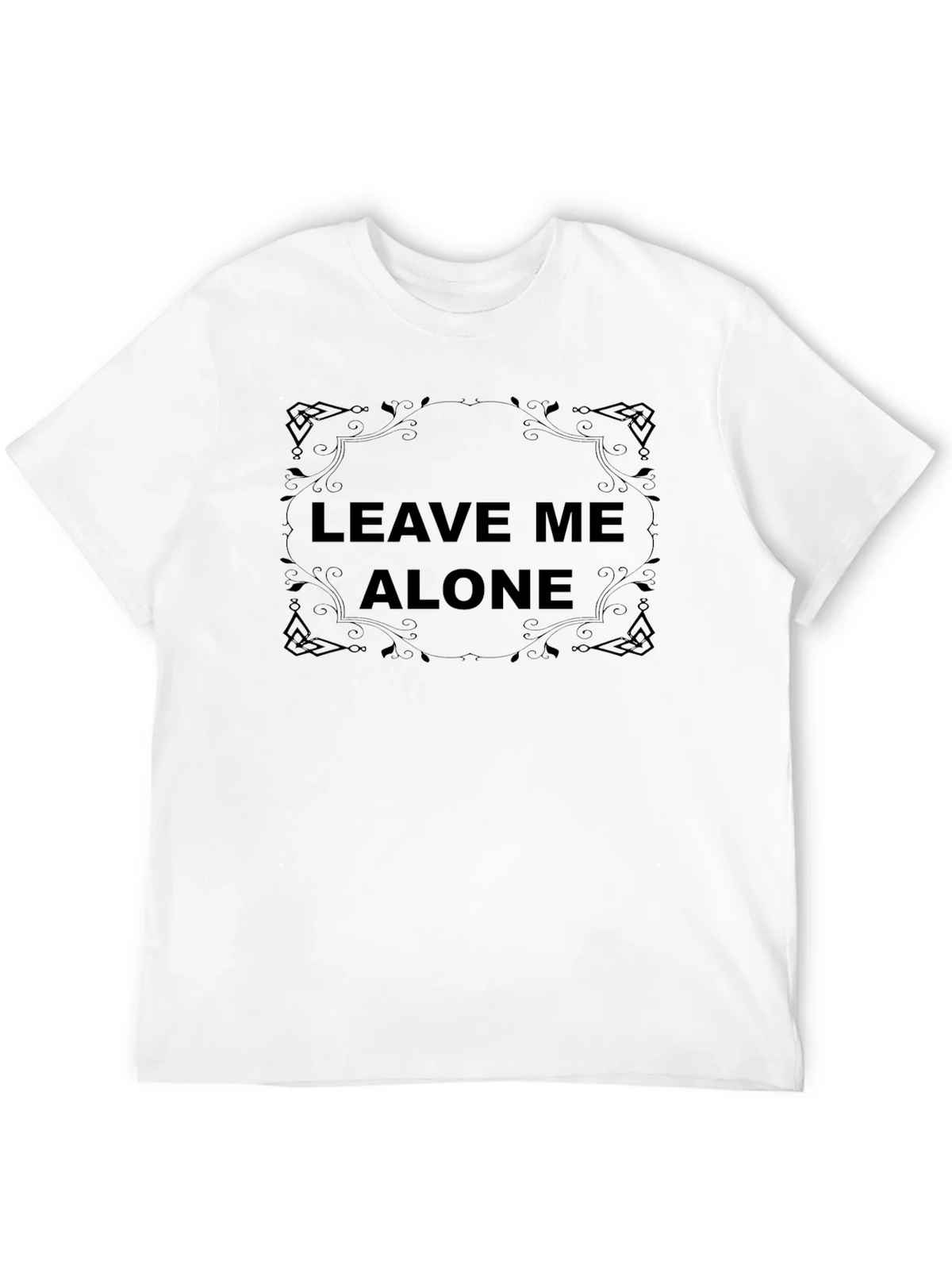 Leave Me Alone Black Graphic Tee Shirt product image 11