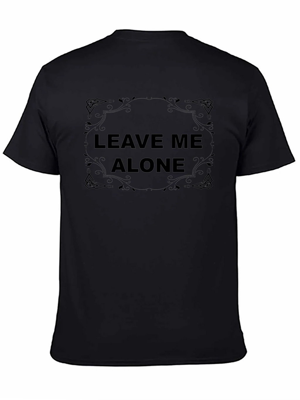 Leave Me Alone Black Graphic Tee Shirt product image 4
