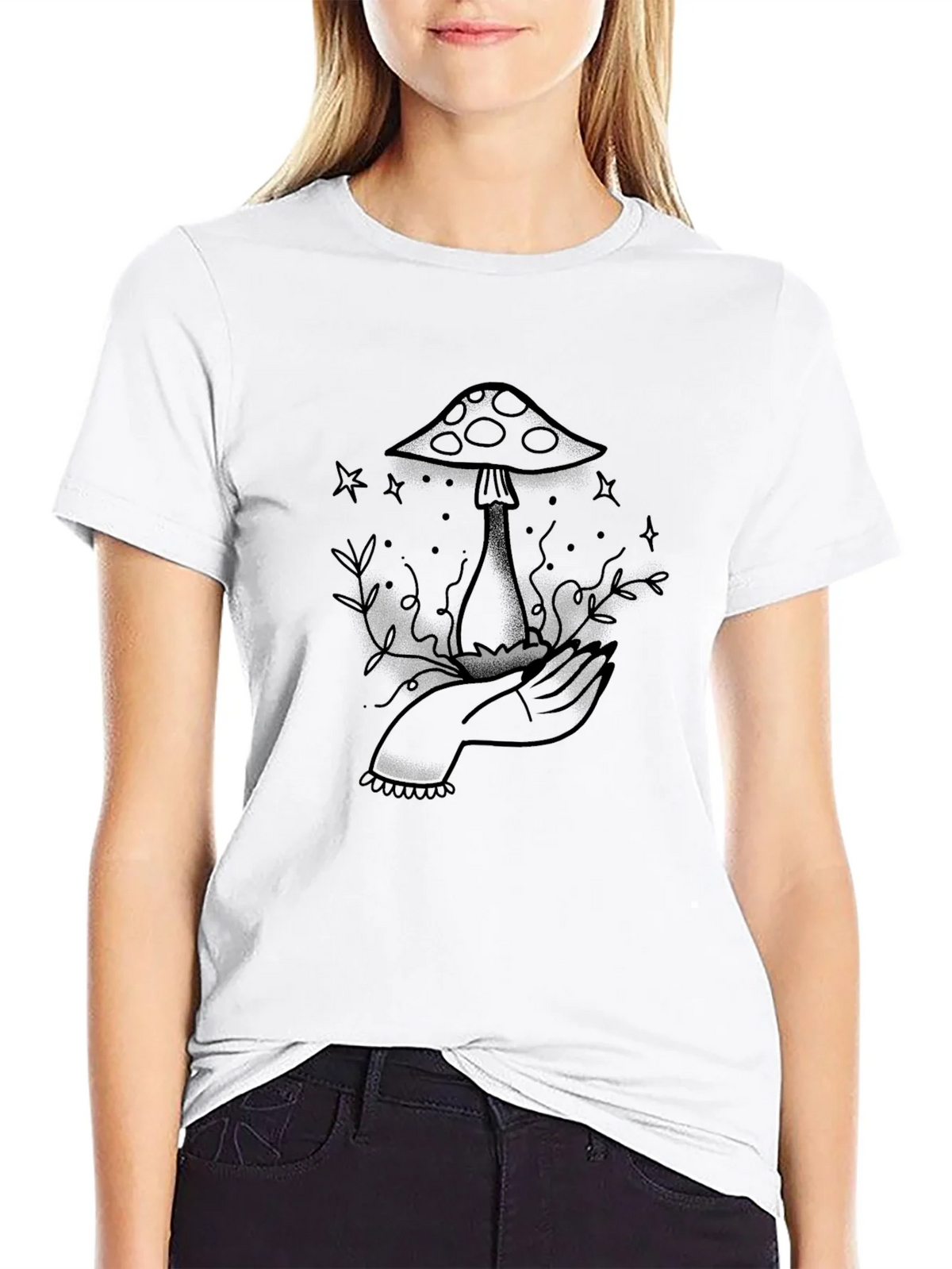Mushroom Tattoo Graphic Tee product image 8
