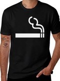 Smoking Cigarette Graphic Tee - Black product image 1
