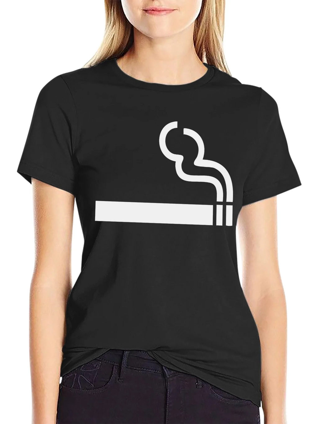 Smoking Cigarette Graphic Tee - Black product image 2