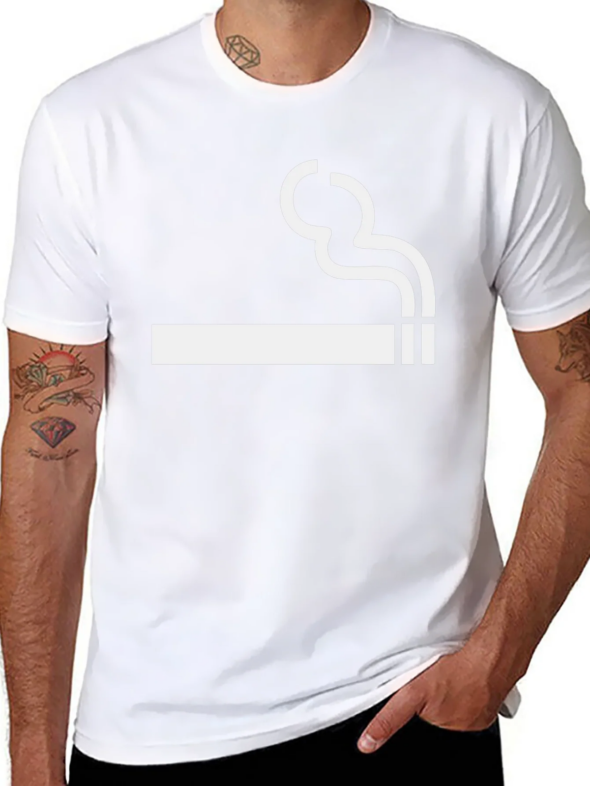 Smoking Cigarette Graphic Tee - Black product image 7