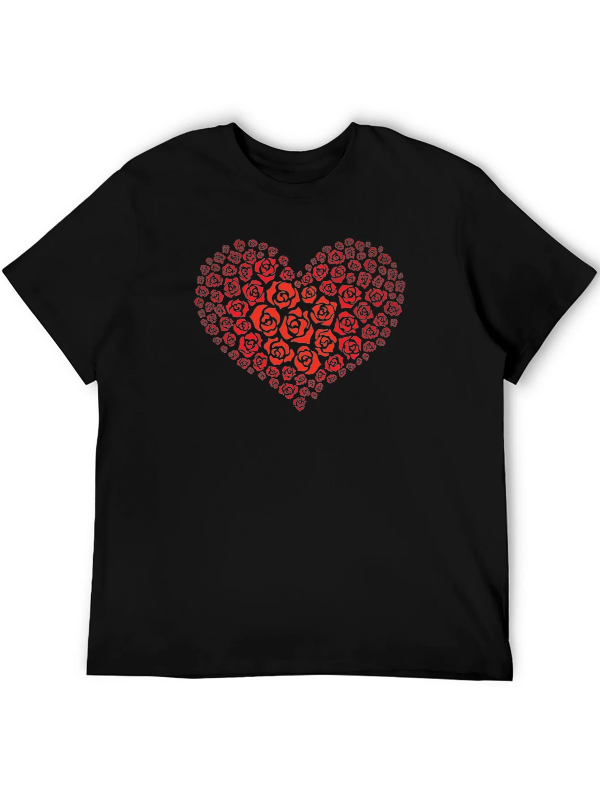 Heart of Roses Graphic T-Shirt - Black product image 5