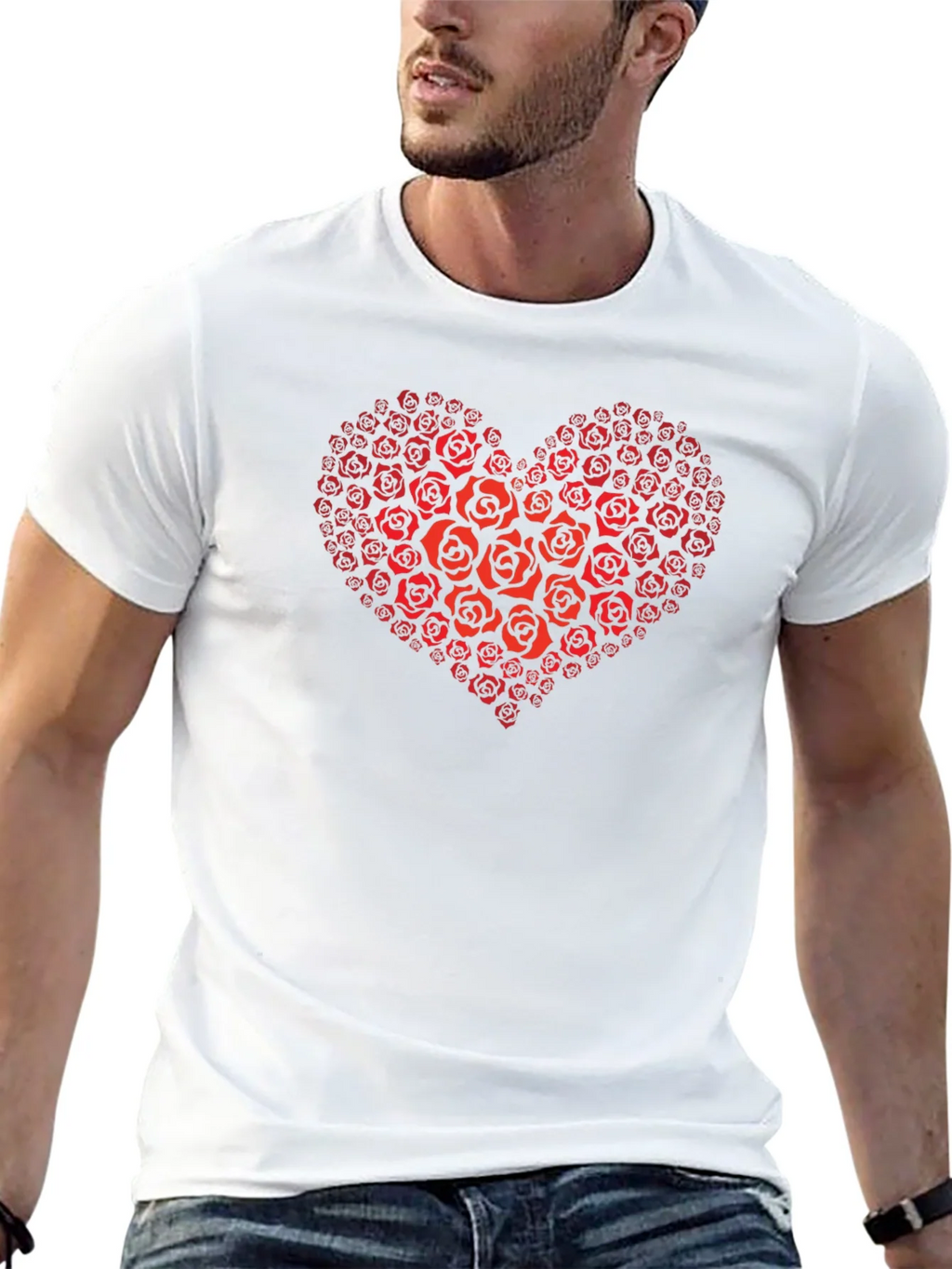 Heart of Roses Graphic T-Shirt - Black product image 12