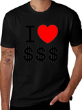 I Love Money Graphic Tee - Black Cotton T-Shirt product image 1