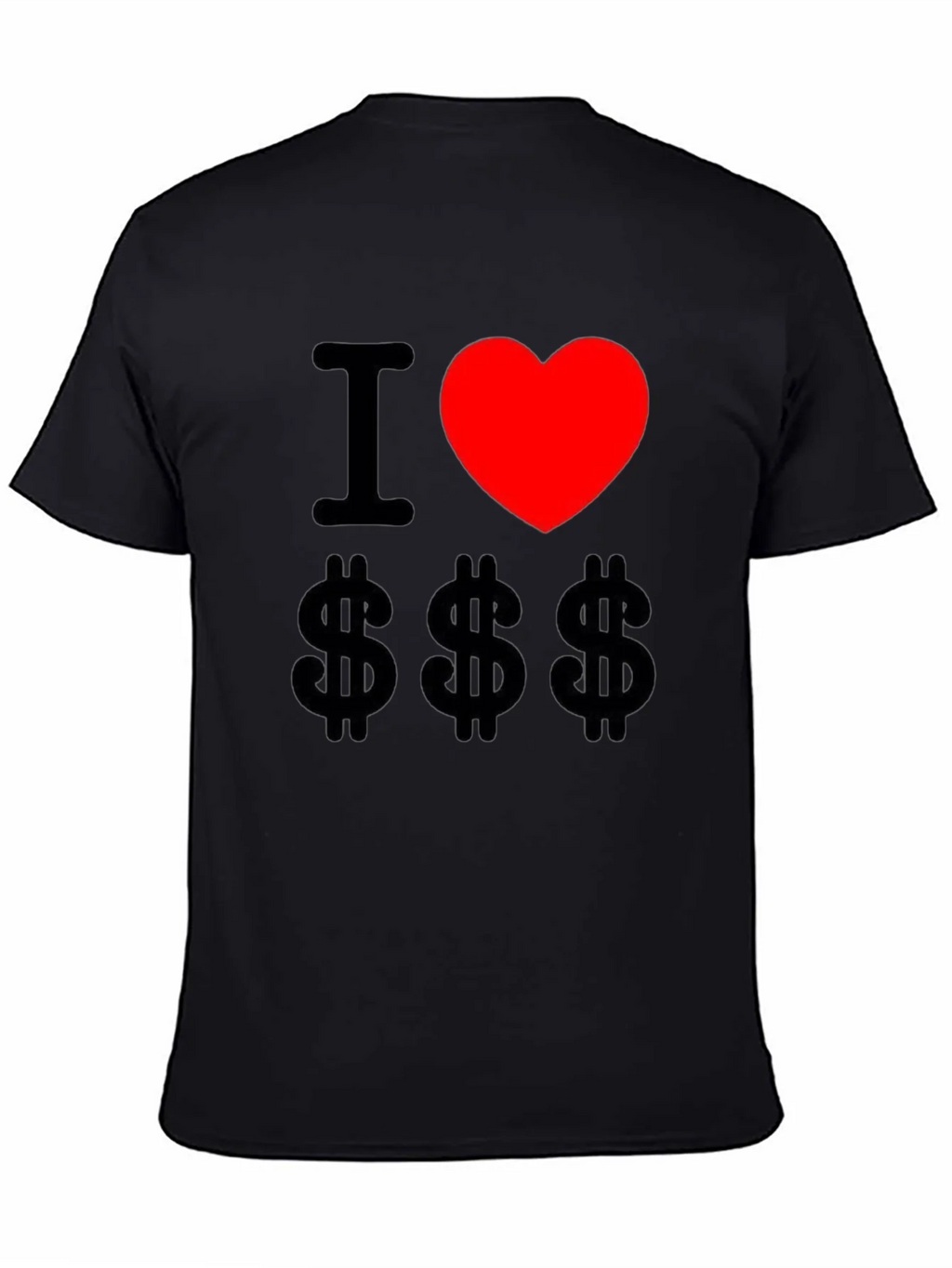 I Love Money Graphic Tee - Black Cotton T-Shirt product image 4