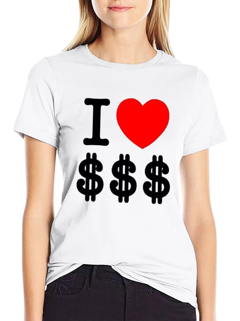 I Love Money Graphic Tee - Black Cotton T-Shirt product image 8