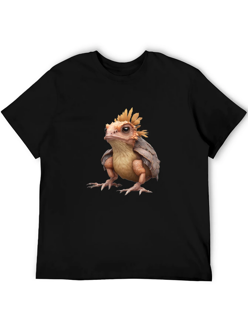 Frog-Turtle Creature Black T-Shirt product image 5