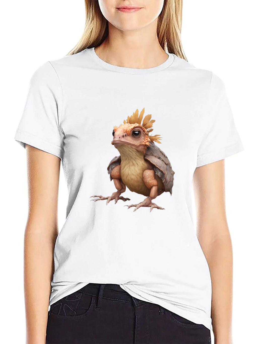 Frog-Turtle Creature Black T-Shirt product image 8