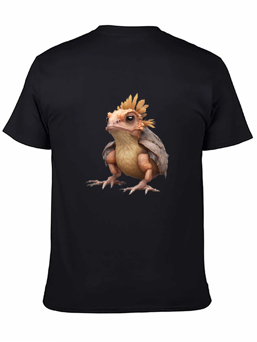 Frog-Turtle Creature Black T-Shirt product image 4