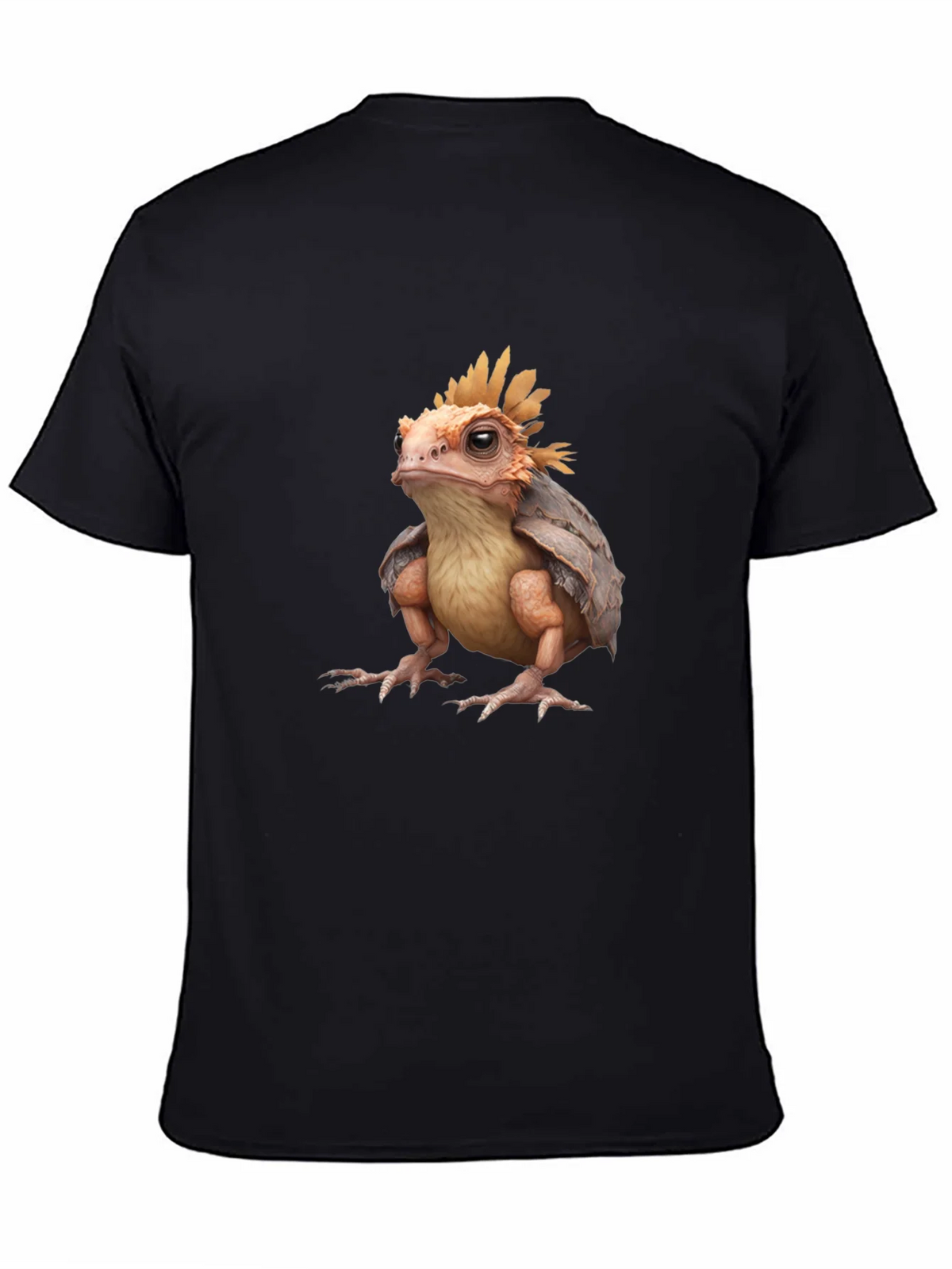 Frog-Turtle Creature Black T-Shirt product image 4