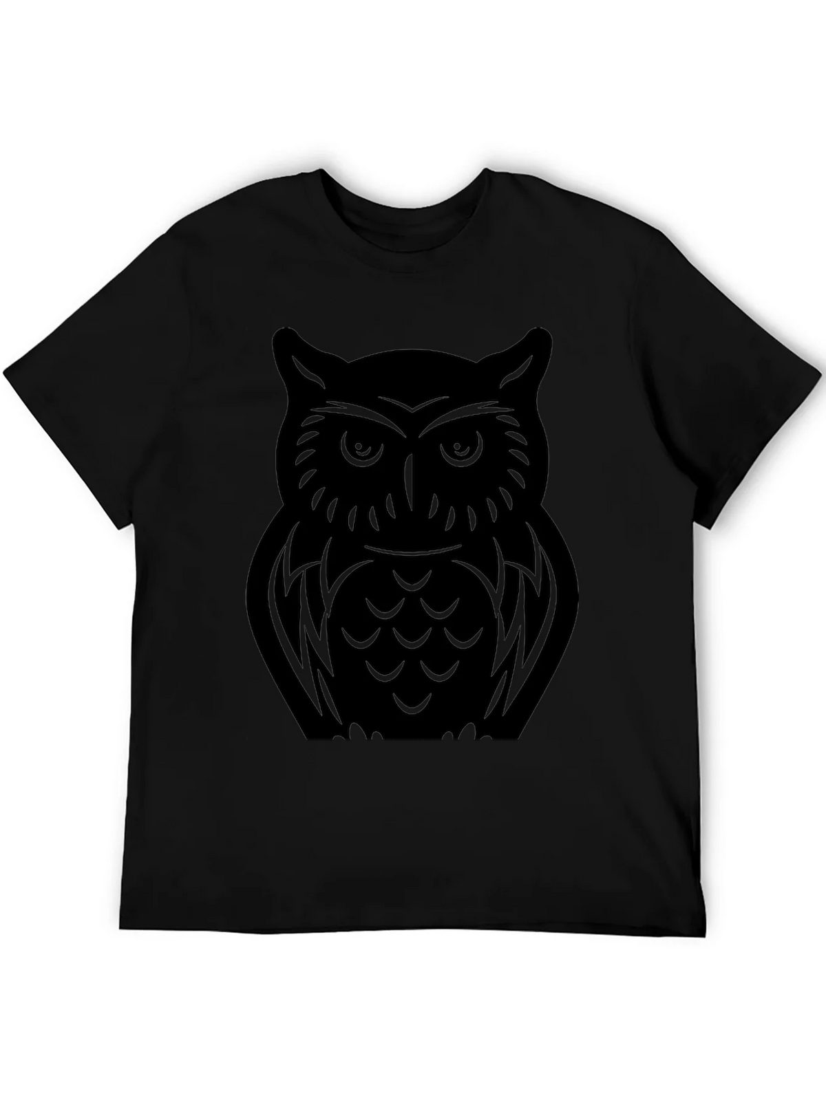 Mens Black Owl Graphic Tee - Stylish & Unique Design product image 5