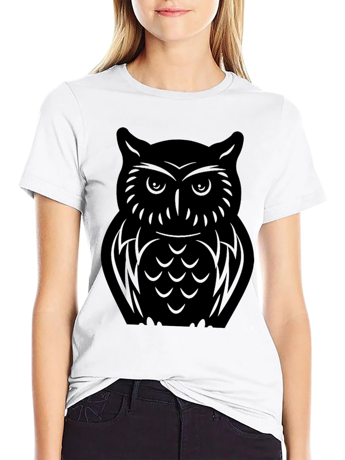 Mens Black Owl Graphic Tee - Stylish & Unique Design product image 8