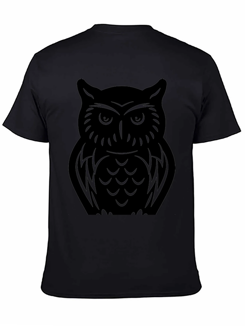 Mens Black Owl Graphic Tee - Stylish & Unique Design product image 4
