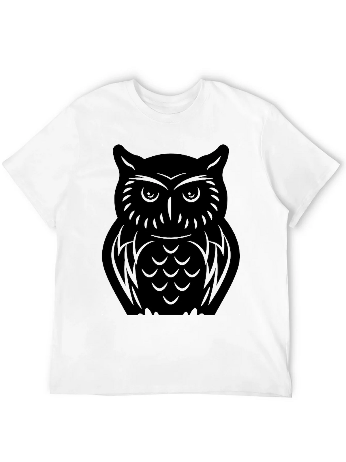 Mens Black Owl Graphic Tee - Stylish & Unique Design product image 11