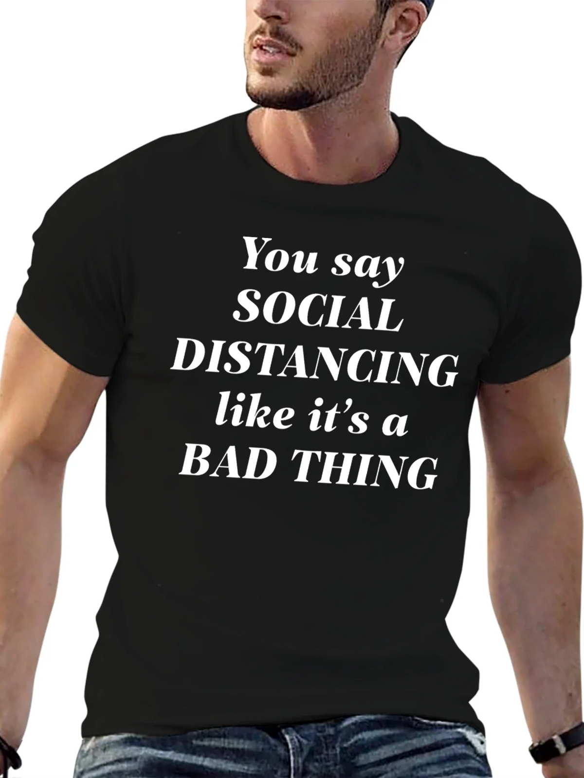 Social Distancing Sarcastic T-Shirt product image 6