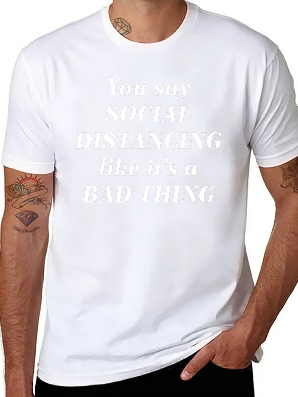 Social Distancing Sarcastic T-Shirt product image 7