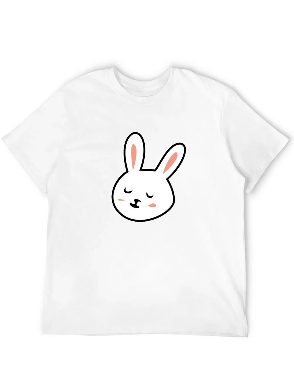 Cute Bunny Graphic Tee - Black Cotton T-Shirt product image 11