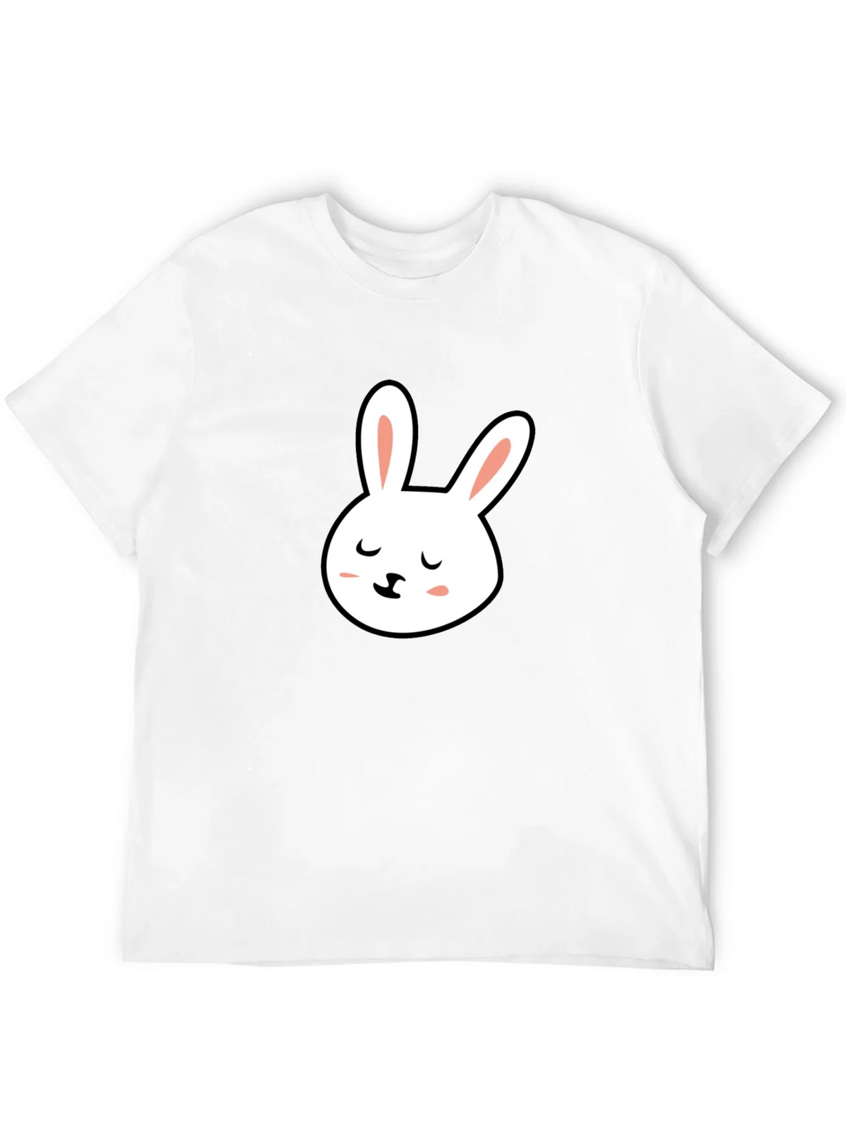 Cute Bunny Graphic Tee - Black Cotton T-Shirt product image 11