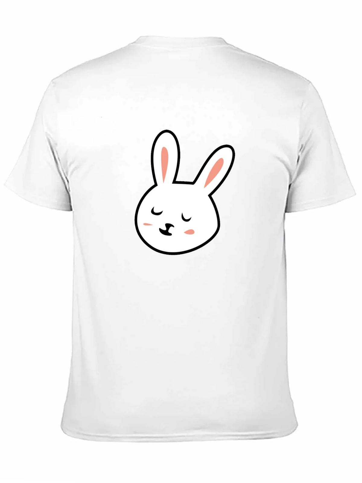 Cute Bunny Graphic Tee - Black Cotton T-Shirt product image 10