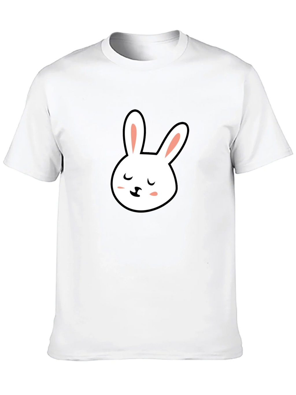 Cute Bunny Graphic Tee - Black Cotton T-Shirt product image 9