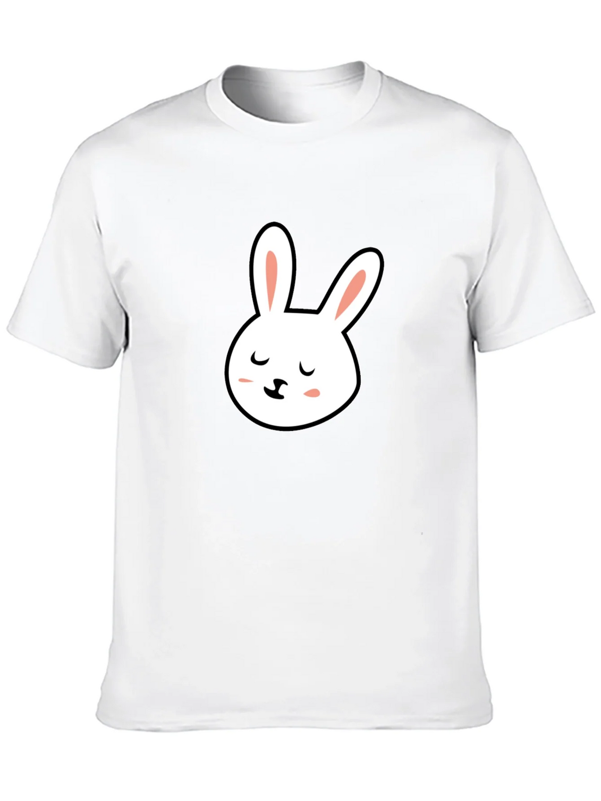 Cute Bunny Graphic Tee - Black Cotton T-Shirt product image 9