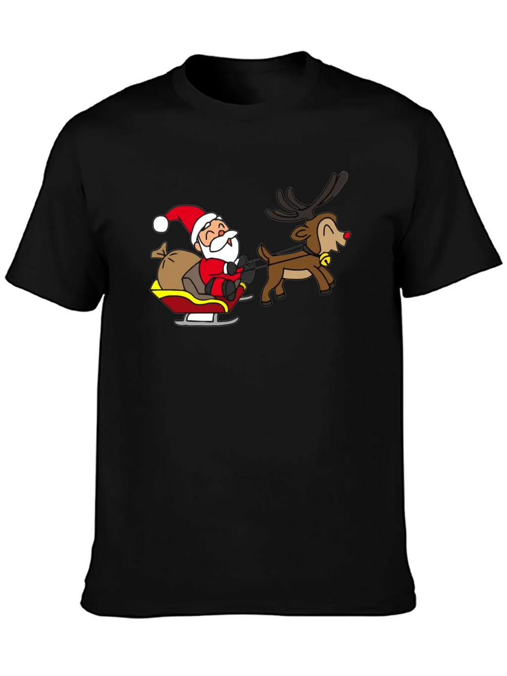 Santa and Reindeer Graphic T-Shirt product image 3