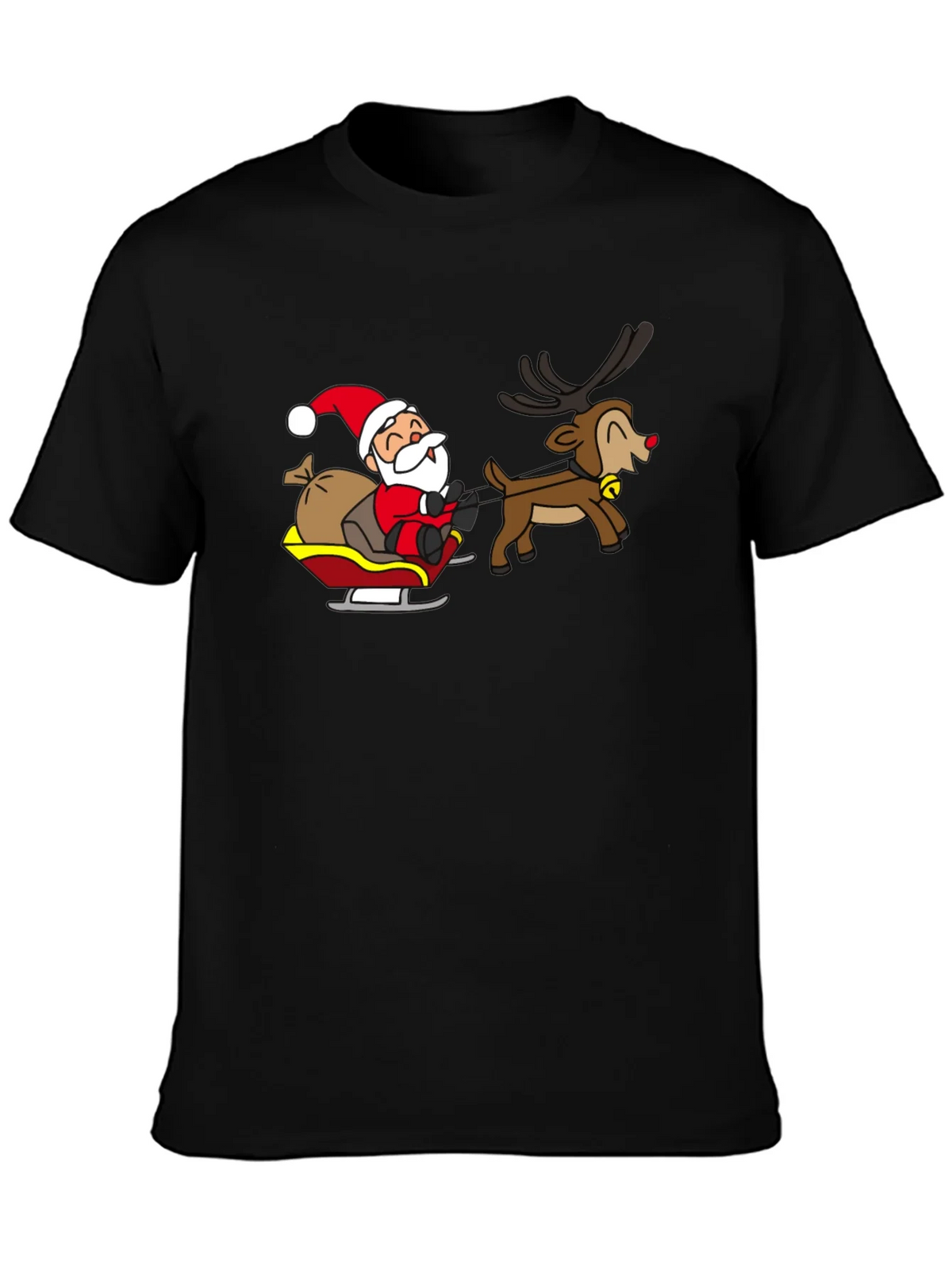 Santa and Reindeer Graphic T-Shirt product image 3