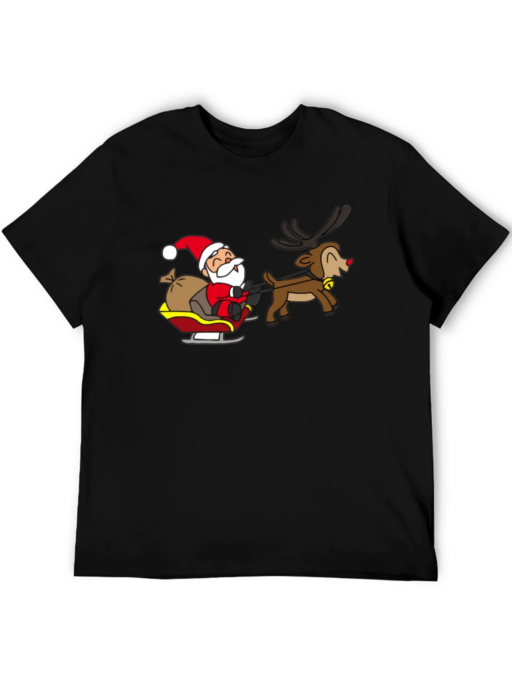 Santa and Reindeer Graphic T-Shirt product image 5