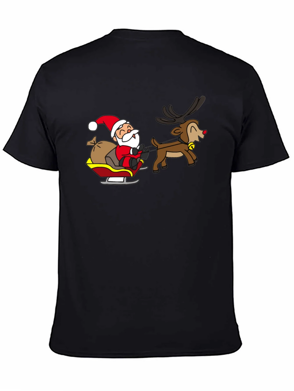 Santa and Reindeer Graphic T-Shirt product image 4