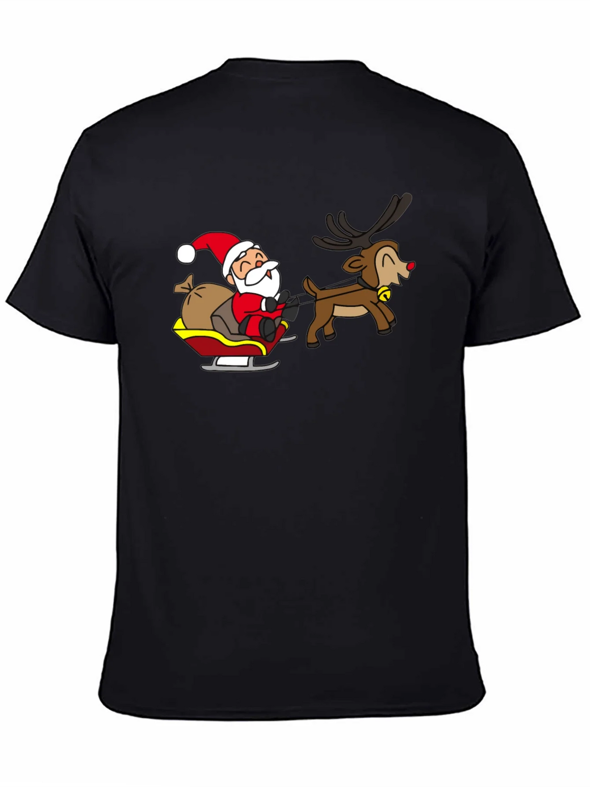 Santa and Reindeer Graphic T-Shirt product image 4