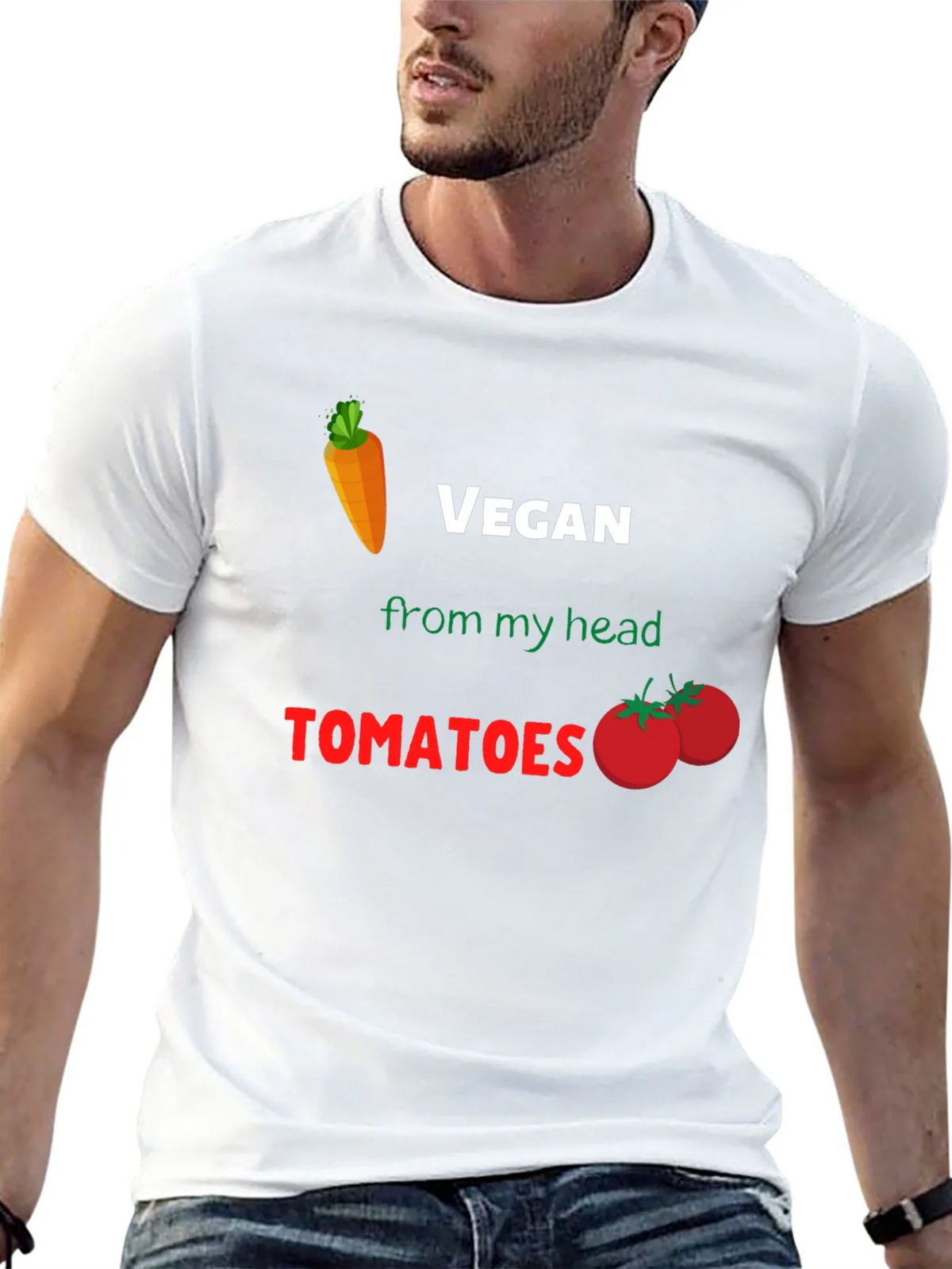 Vegan From My Head Tomatoes T-Shirt product image 12