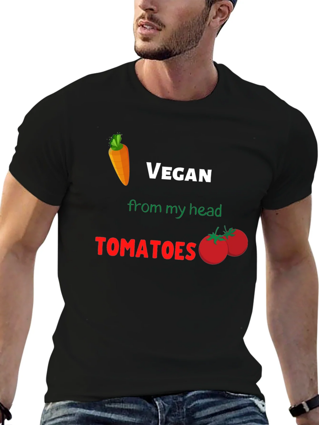 Vegan From My Head Tomatoes T-Shirt product image 6