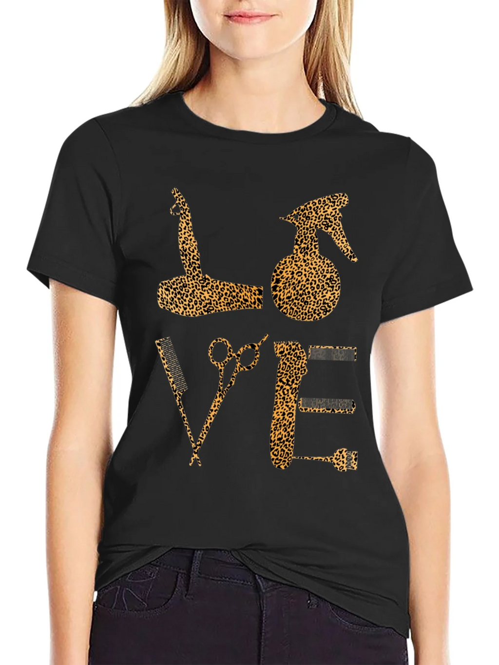 Leopard Print Barber Love T-Shirt product image 2