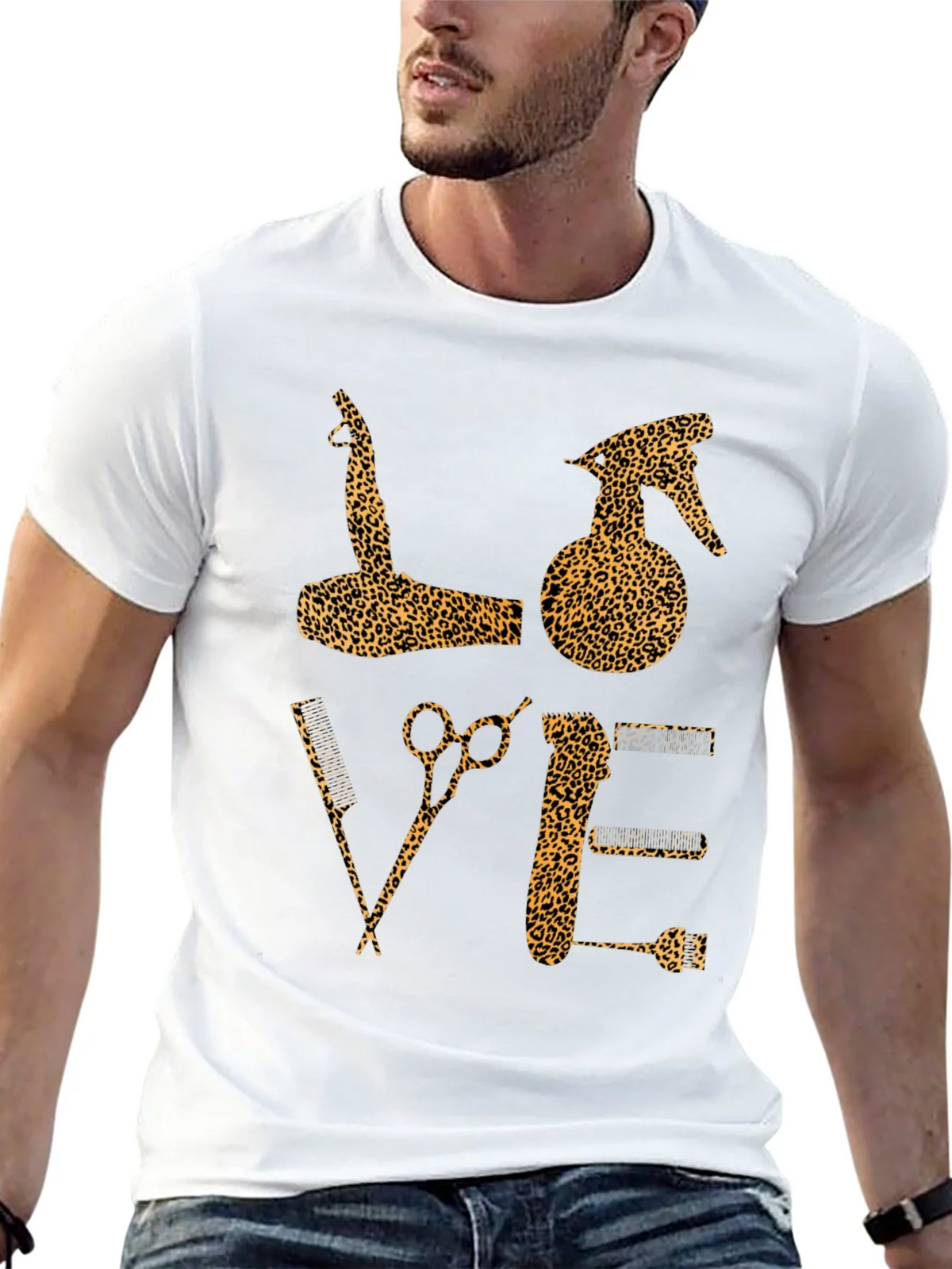 Leopard Print Barber Love T-Shirt product image 12