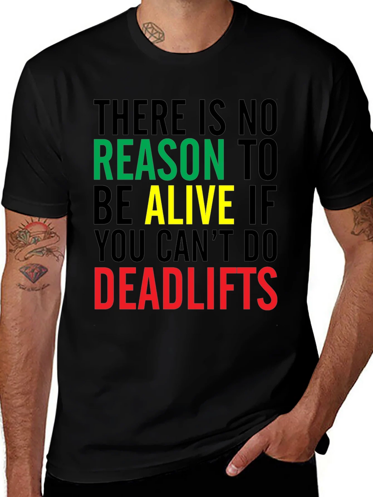 Deadlifts Motivation Graphic Tee - Gym Workout T-Shirt product image 1