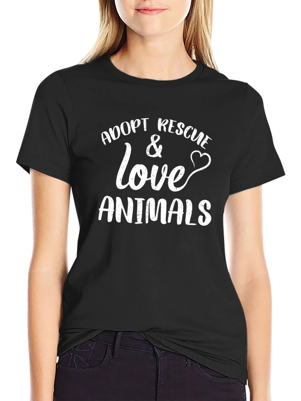 Adopt Rescue Love Animals T-Shirt - Unisex Cotton Tee product image 2