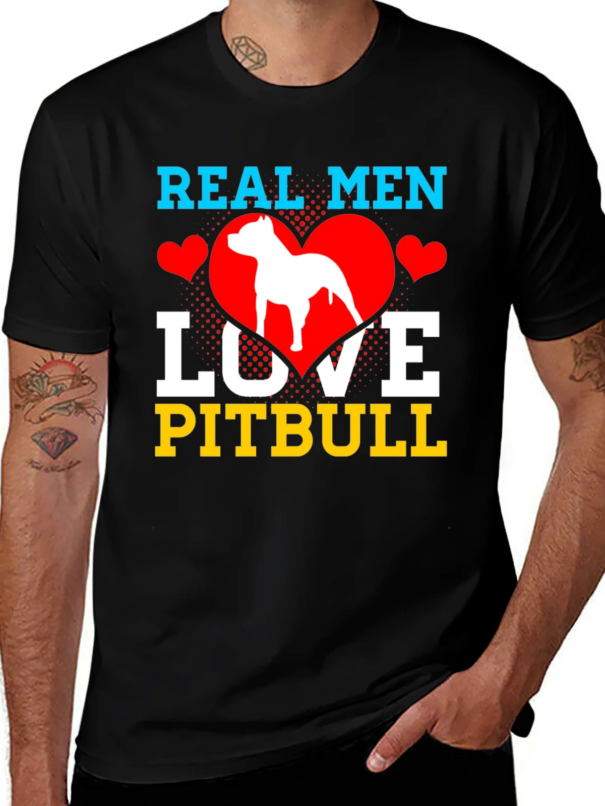 Real Men Love Pitbull T-Shirt product image 1
