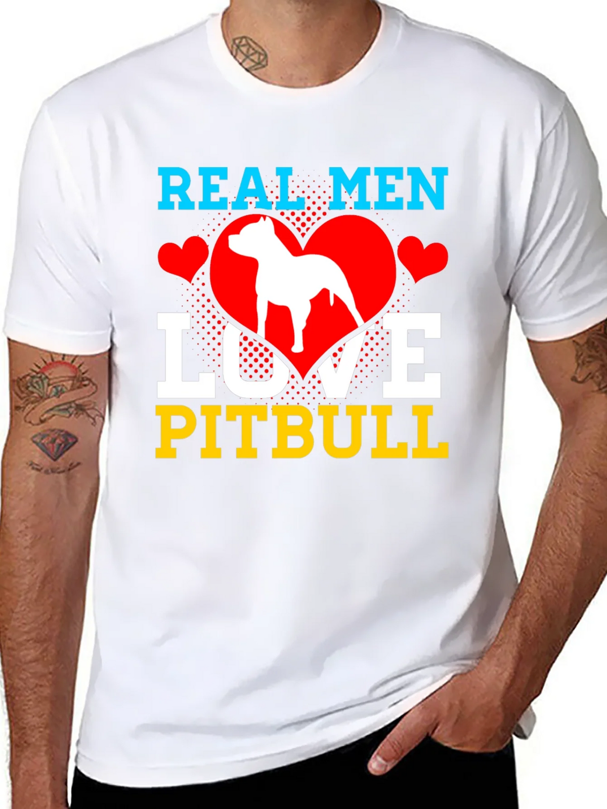 Real Men Love Pitbull T-Shirt product image 7