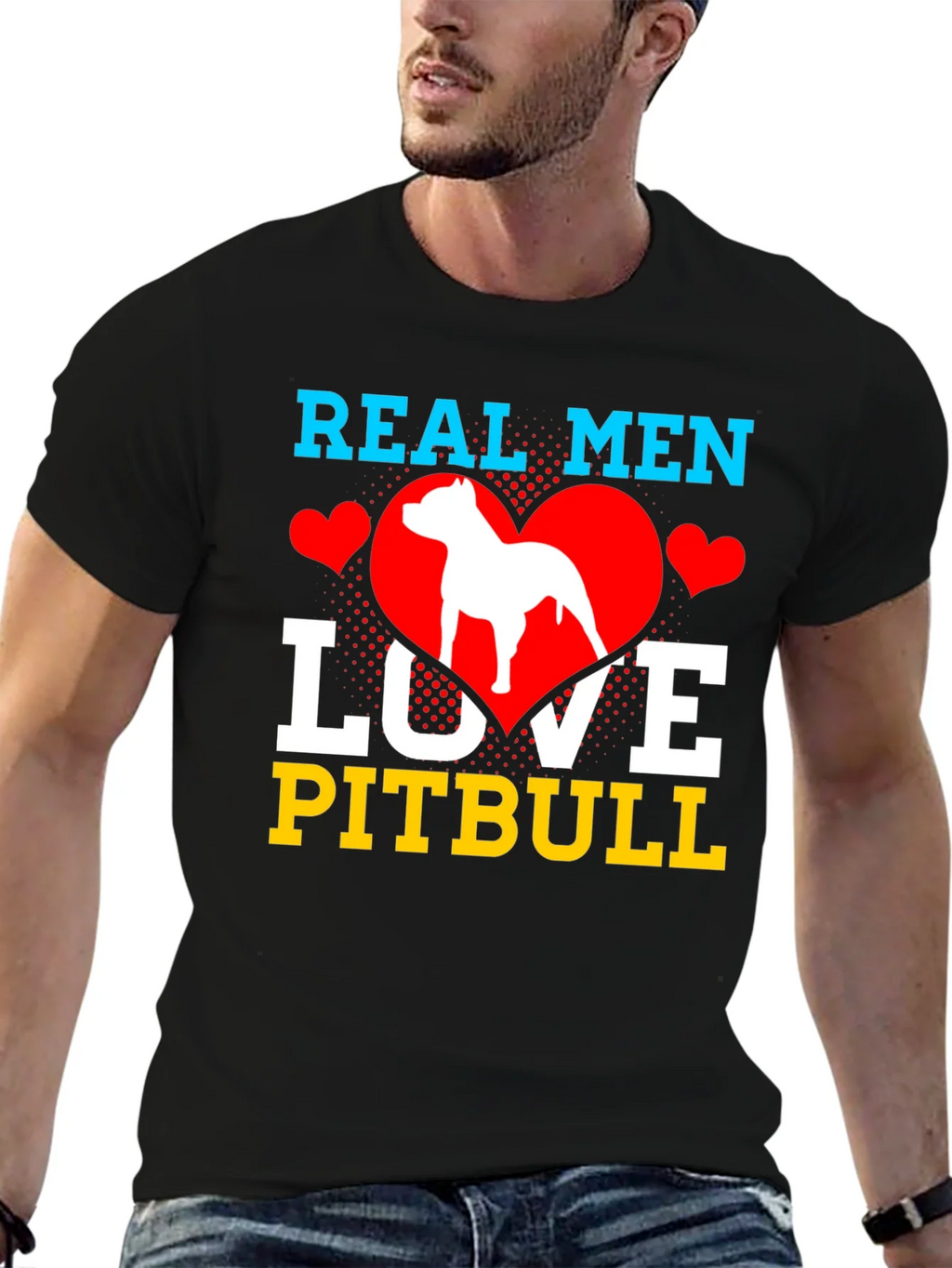 Real Men Love Pitbull T-Shirt product image 6