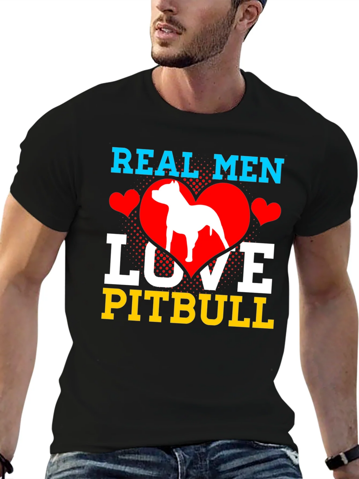 Real Men Love Pitbull T-Shirt product image 6