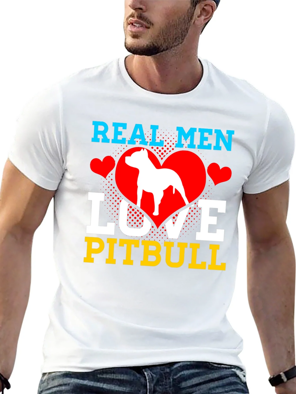 Real Men Love Pitbull T-Shirt product image 12