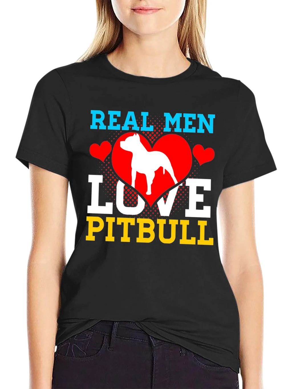 Real Men Love Pitbull T-Shirt product image 2