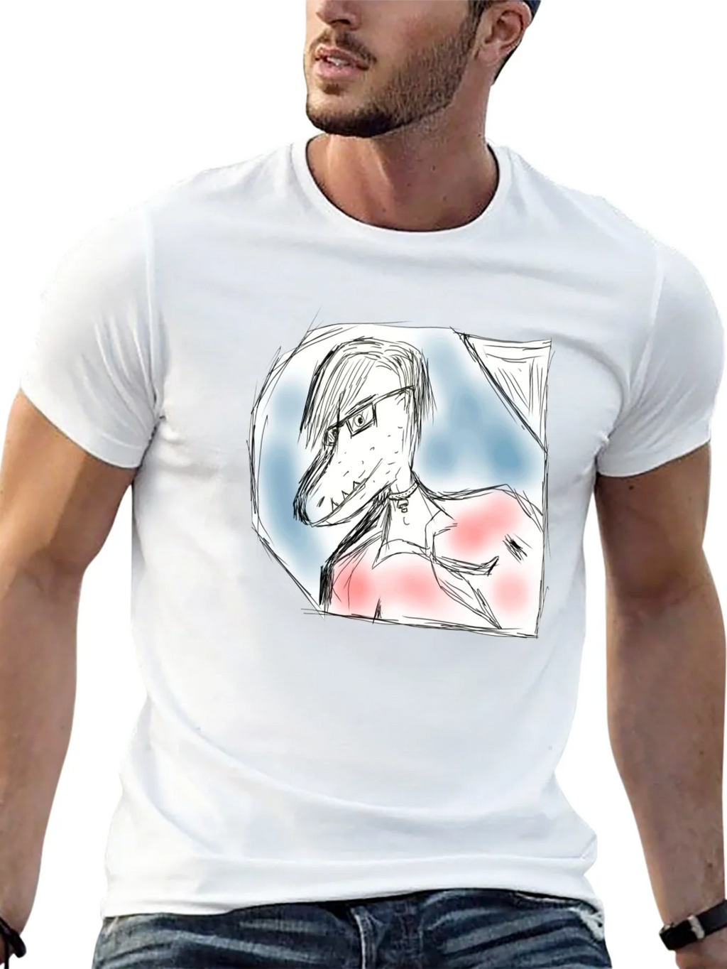 Dinosaur Sketch T-Shirt - Unique Graphic Tee product image 12